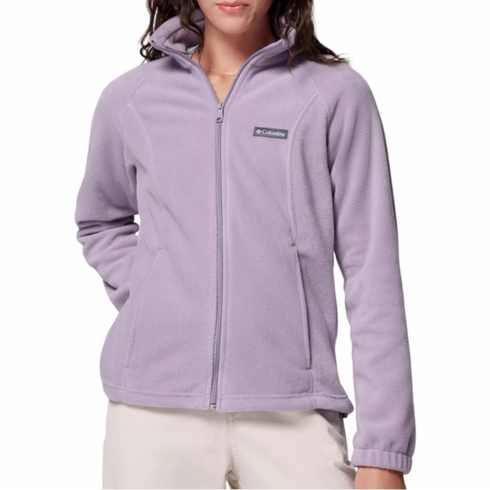 Women's Columbia Benton Springs Zip-Front Fleece Jacket Size Small Purple